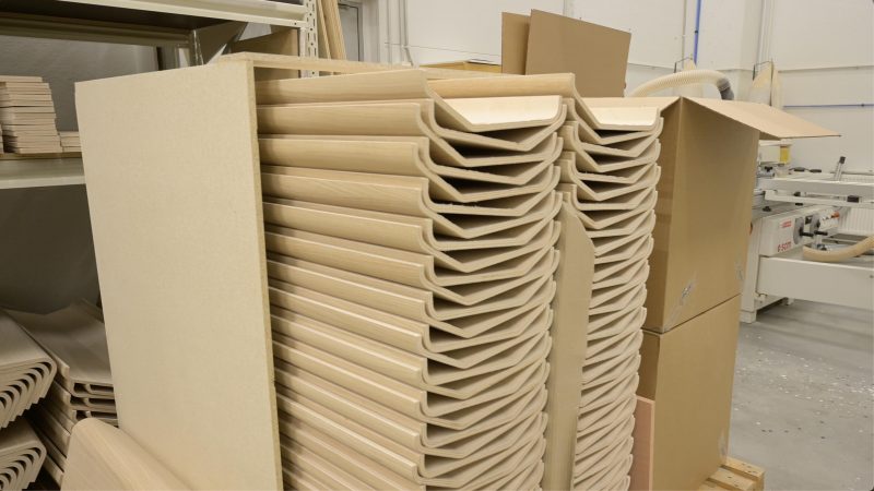 TAIVE-saunamallisto koostuu modulaarisista osista, joten ne voidaan pakata tiiviisti kuljetusta varten.