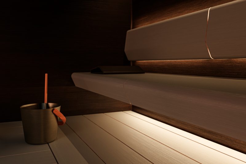 Saunan sisustukselliset yksityiskohdat kuten verhoilu ja valaistus ovat olennaisia osia suomalaisten saunakokemuksessa.